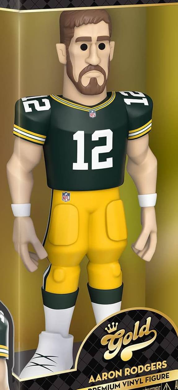 3 2 12 1e NFL 12 TOH NFL Gold Aaron Rodgers Premium Vinyl Figure