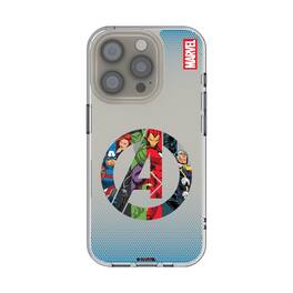 Keyscaper - Marvel Avengers Grid Clear Phone Case - Apple iPhone 15 - Multicolor
