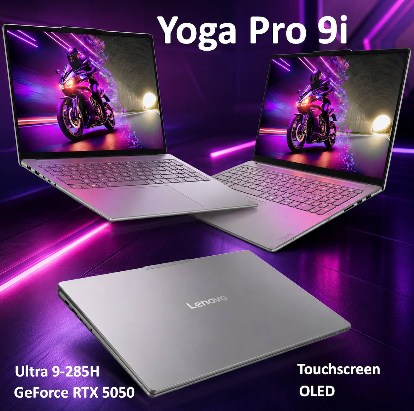 Yoga Pro 9i  
Lenovo Ultra 9-285H  
GeForce RTX 5050  
Touchscreen OLED