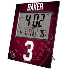 Keyscaper - Budda Baker Arizona Cardinals Digital Desk & Wall Clock - Multicolor