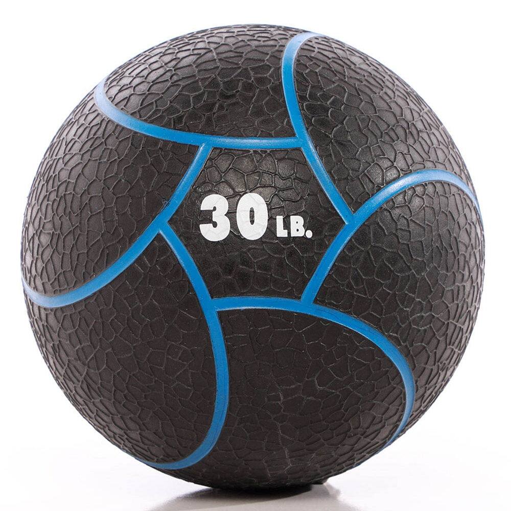 Power Systems - Elite Power Medicine Ball Prime - Rubber Weighted Exercise Ball, 30 lb - Blue