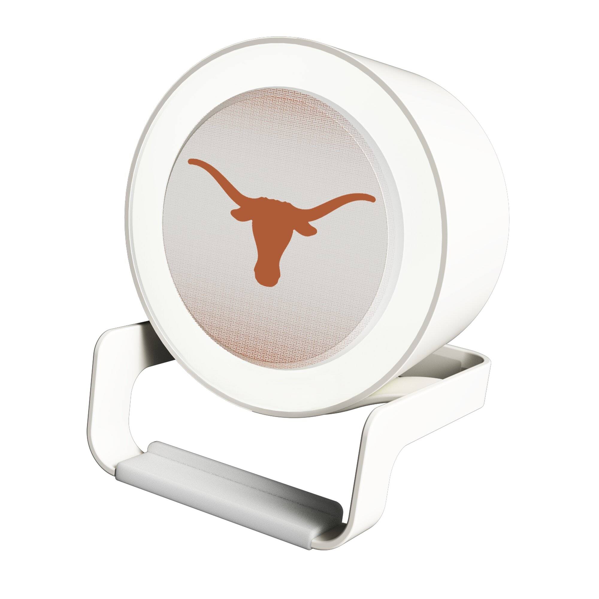 Front. Keyscaper - Texas Longhorns Linen Print Nightlight Charger & Bluetooth Speaker - White.