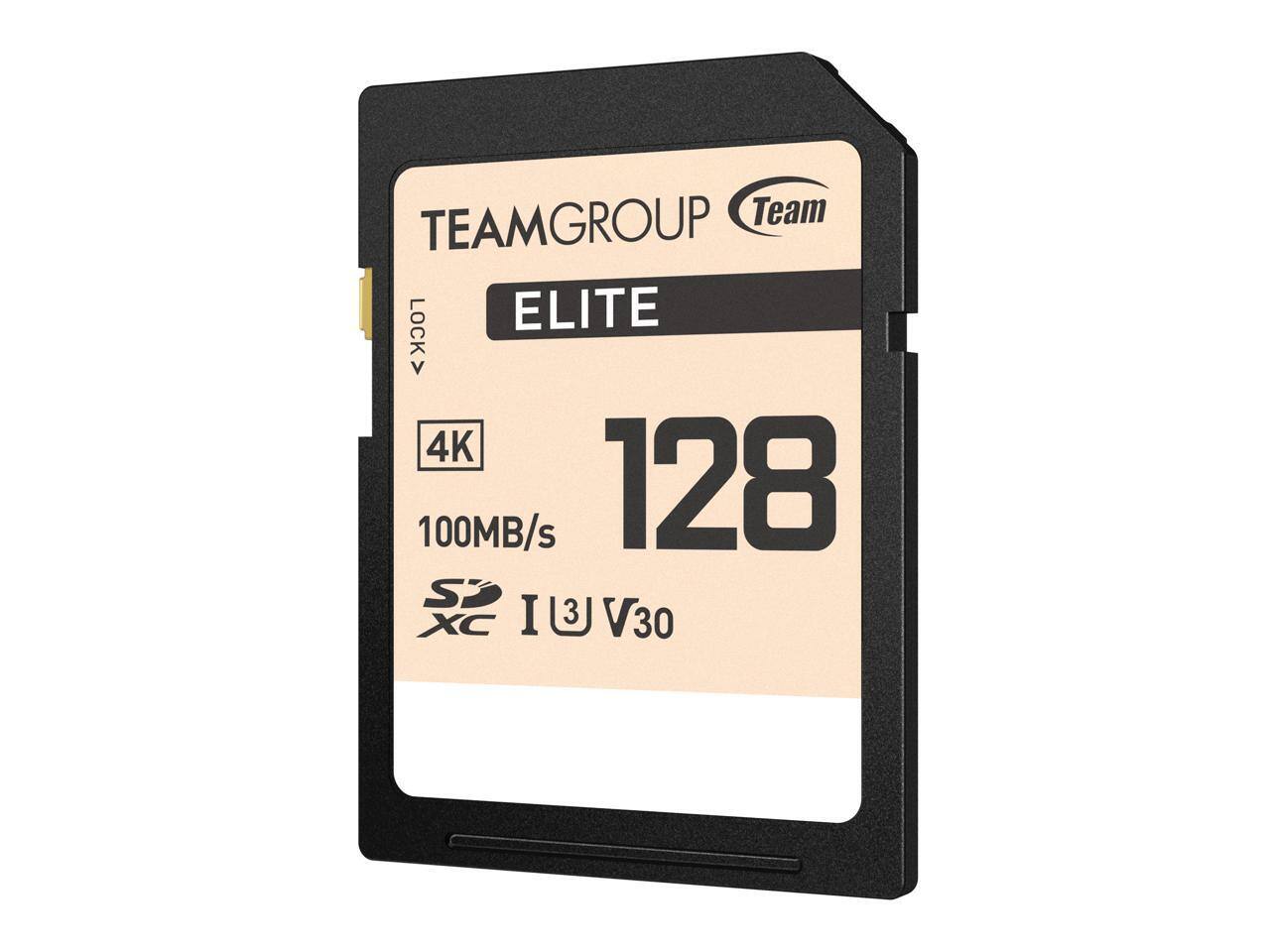 TEAMGROUP Team ELITE  
128GB  
LOCK  
4K  
100MB/s  
XC I3 V30
