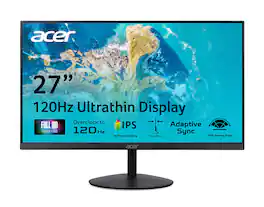 Acer - SB270 G0BI 27" IPS LED Monitor - 1920 x 1080, 75Hz, 400 cd/m², HDMI/VGA, Adjustable Height