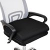 Mind Reader - Office Chair Cushion, Ergonomic, Orthopedic, Portable, Car Seat, Memory Foam, 18"L x 17.5"W x 3"H - Black