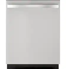 Front. GE - 24" Top Control Built-In Stainless Steel Tub Dishwasher with Hidden Electric Controls and 51 dBA - Stainless steel.