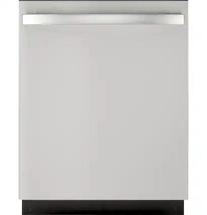 Front. GE - 24" Top Control Built-In Stainless Steel Tub Dishwasher with Hidden Electric Controls and 51 dBA - Stainless steel.