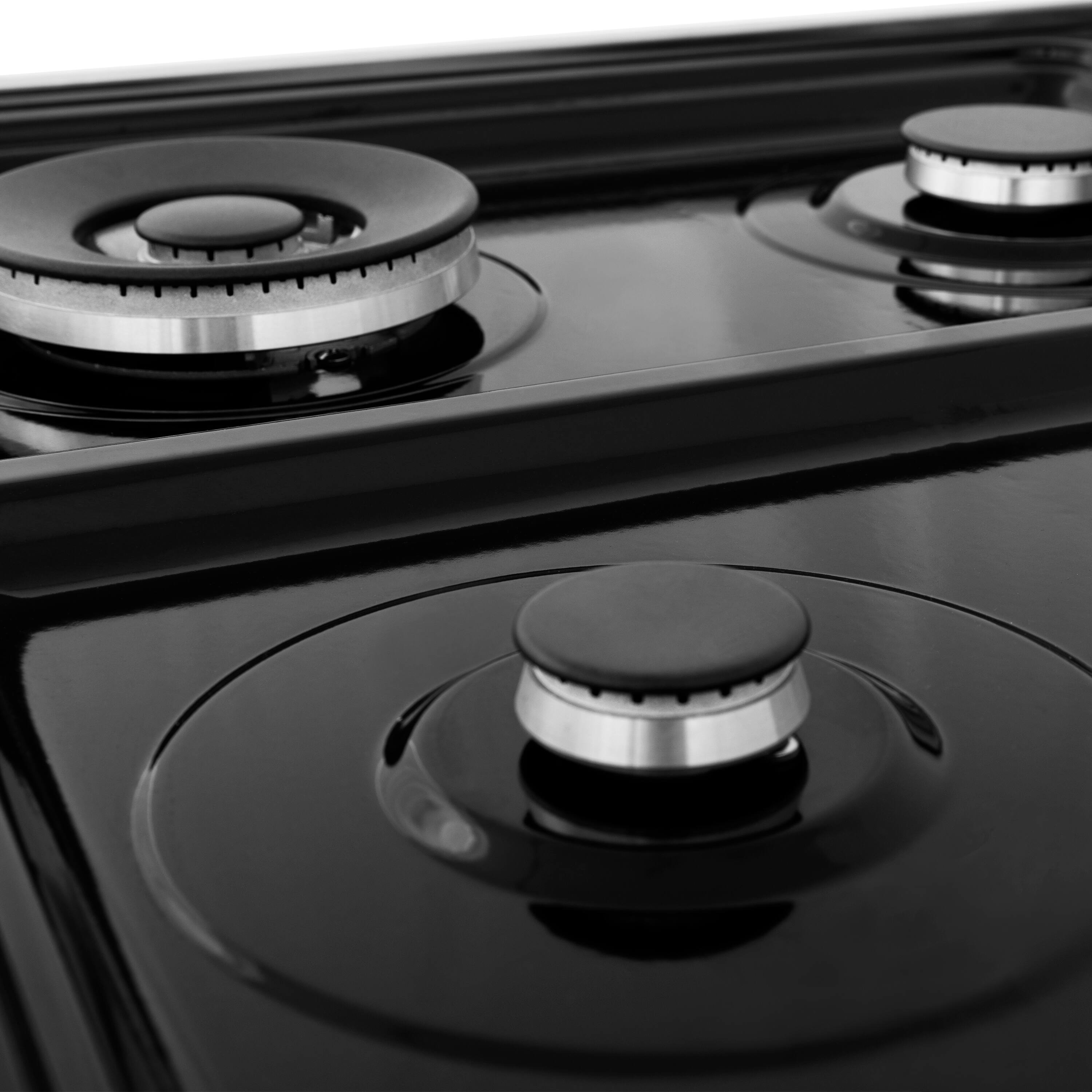 Alt View 3. ZLINE - 24" Legacy Dual Fuel Range w/ 4 Burner Cooktop & Electric Oven w/ Black Matte Door (RA-BLM-24) - Multicolor.
