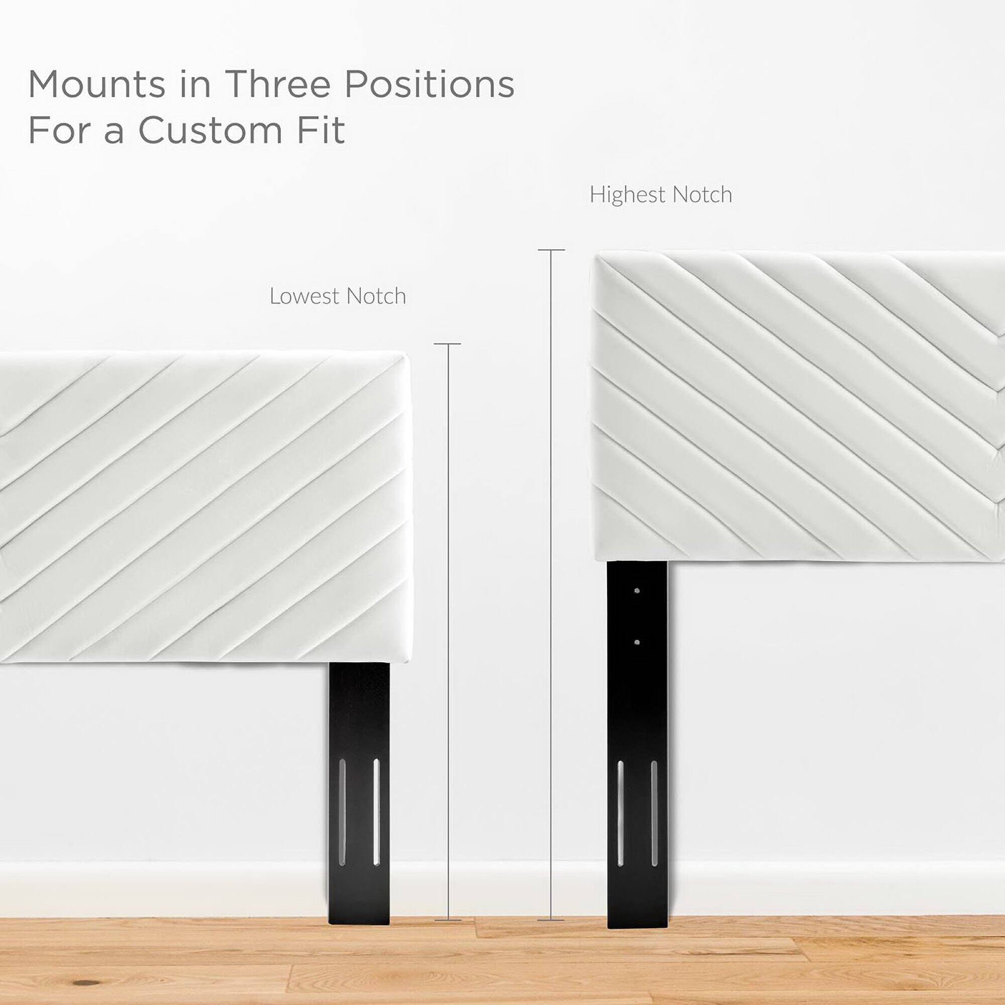 Mounts in Three Positions  
For a Custom Fit  

Lowest Notch  
Highest Notch