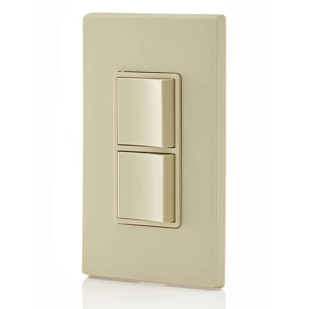 Back. Leviton - Decora Single-Pole AC Combination Switch 5634-I - Ivory.