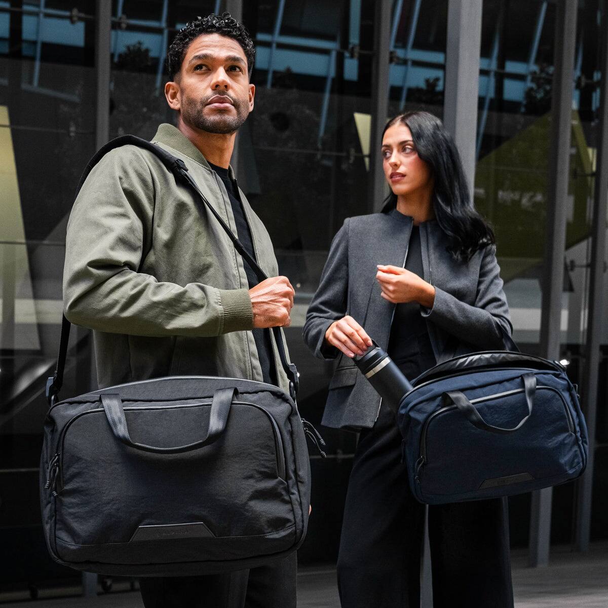 Alt View 10. ALPAKA - Bravo Brief 16 Inch Laptop Briefcase,Messenger Bag for Men and Women, Business Shoulder Bag for Work Travel - Black Axoflux 400D Ripstop Nylon.