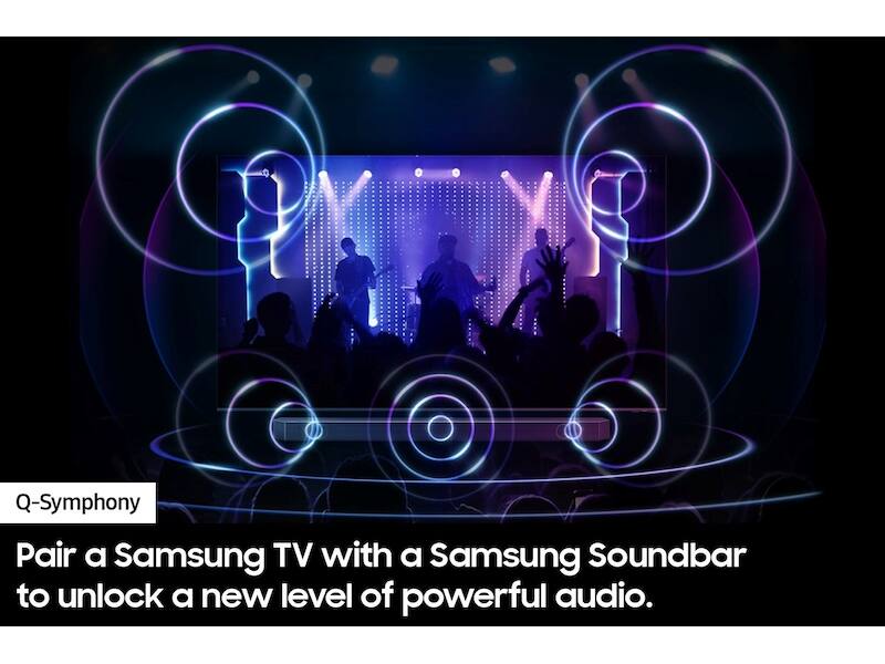 Q-Symphony
Pair a Samsung TV with a Samsung Soundbar to unlock a new level of powerful audio.