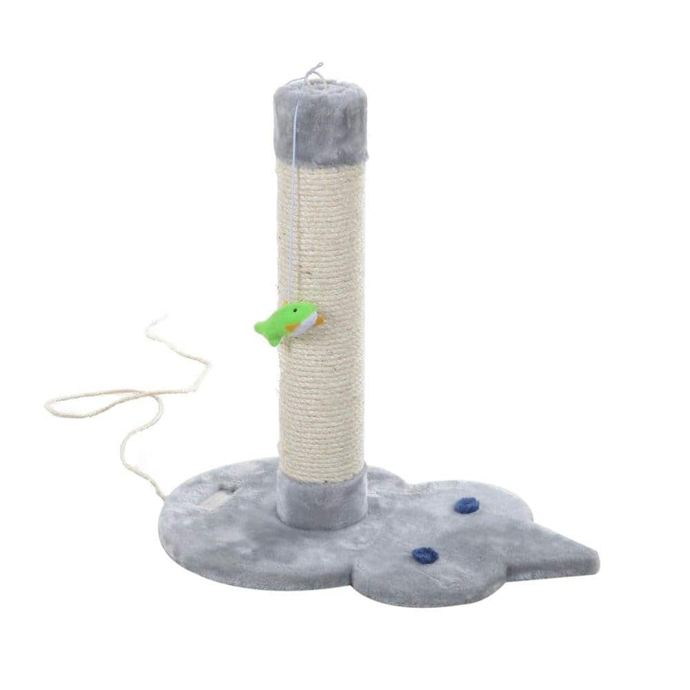 Armarkat - Mouse Shape Real Wood Cat Scratcher Toy Sisal Scratching PostKitty Training - Gray