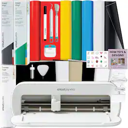 Cricut - Joy Xtra Die-Cutting Machine with Smart Vinyl Sampler Packs, Transfer Tape and Tool Set Bundle