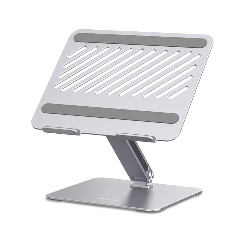 Front. UGREEN - Aluminum Foldable Laptop Stand - Silver.