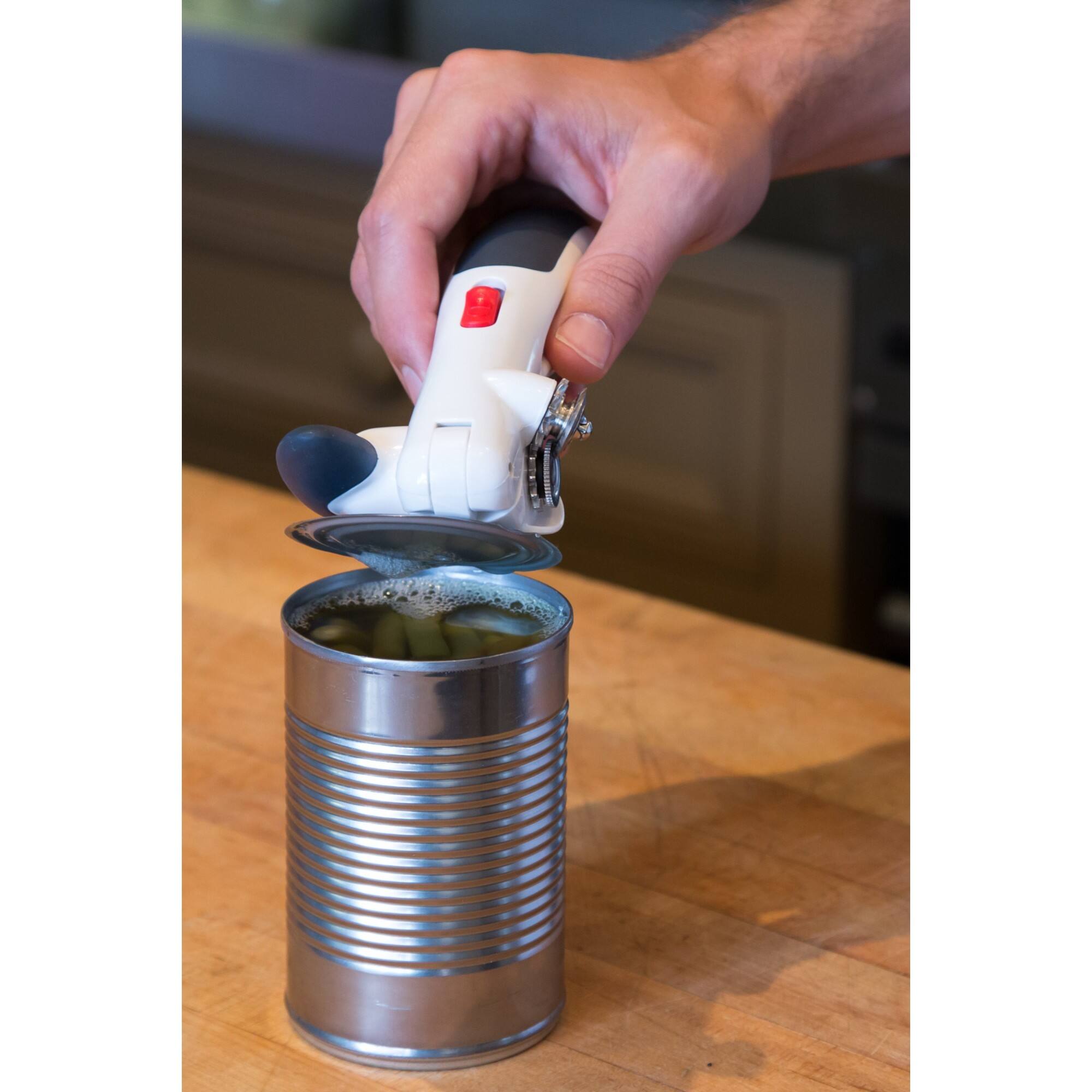 Alt View 1. Zyliss - Lock N' Lift Can Opener, White/Gray - Grey.