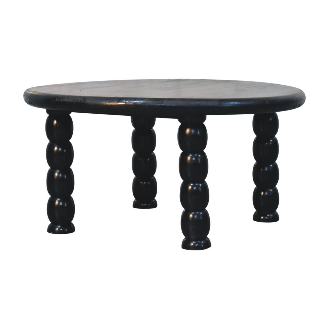 Left. Artisan Furniture - Artisan Furniture Solid Wood Spindle Eclipse Coffee Table, Black - Black.