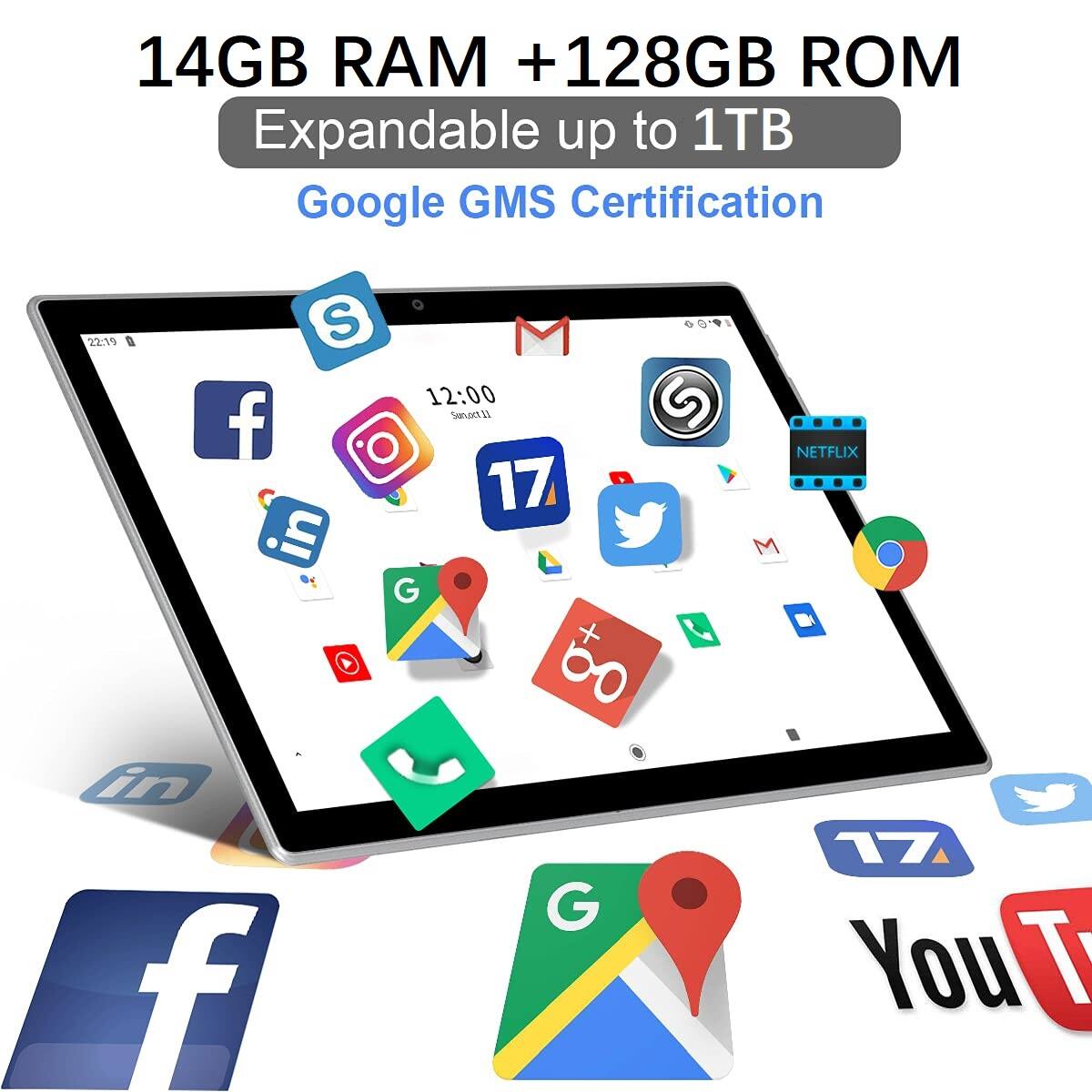 14GB RAM + 128GB ROM  
Expandable up to 1TB  
Google GMS Certification