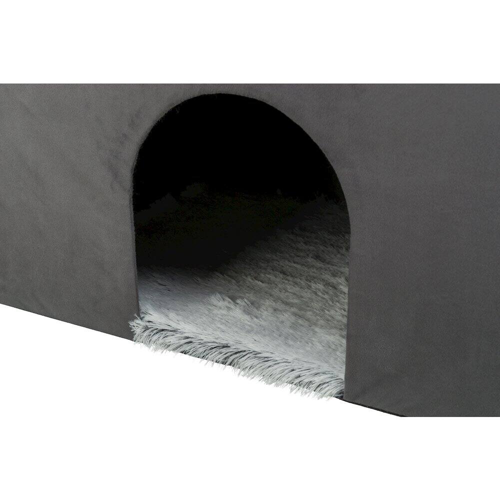 Alt View 5. TRIXIE - Harvey Velvety Indoor Condo, Foldable Hideaway, for Cats and Small Dogs, Gray - Gray.