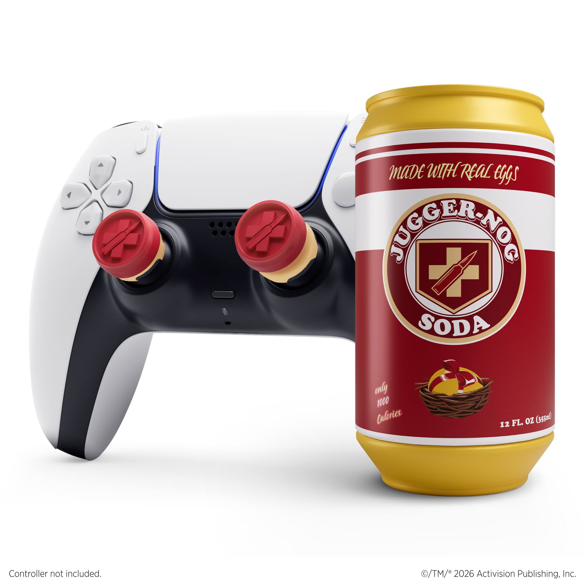 7 A MADE WITH REAL EGGS JUGGER-NOG SODA only 1000 Calories 12 FL OZ (355ml) Controller not included. ©/TM/* 2026 Activision Publishing, Inc.