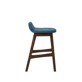 Liberty Furniture Industries - Space Savers 24 Inch Counter Chair - Blue (RTA)-Set of 2 in Satin Walnut - Brown