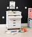 Alt View 23. Linon Home Décor - Monte Wide Six-Drawer Rolling Storage Cart - Whitewash.