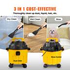 3 IN 1 COST-EFFECTIVE
Thoroughly clean up dust, liquid, hair, etc.
Dry Clean
Wet Clean
Blow
2.5 2.6
Dust Inlet
Blow Outlet