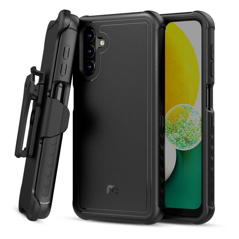 Front. Mybat Pro - MyBat Pro Maverick Series Case with Holster for Samsung Galaxy A13 5G - Black - Black.