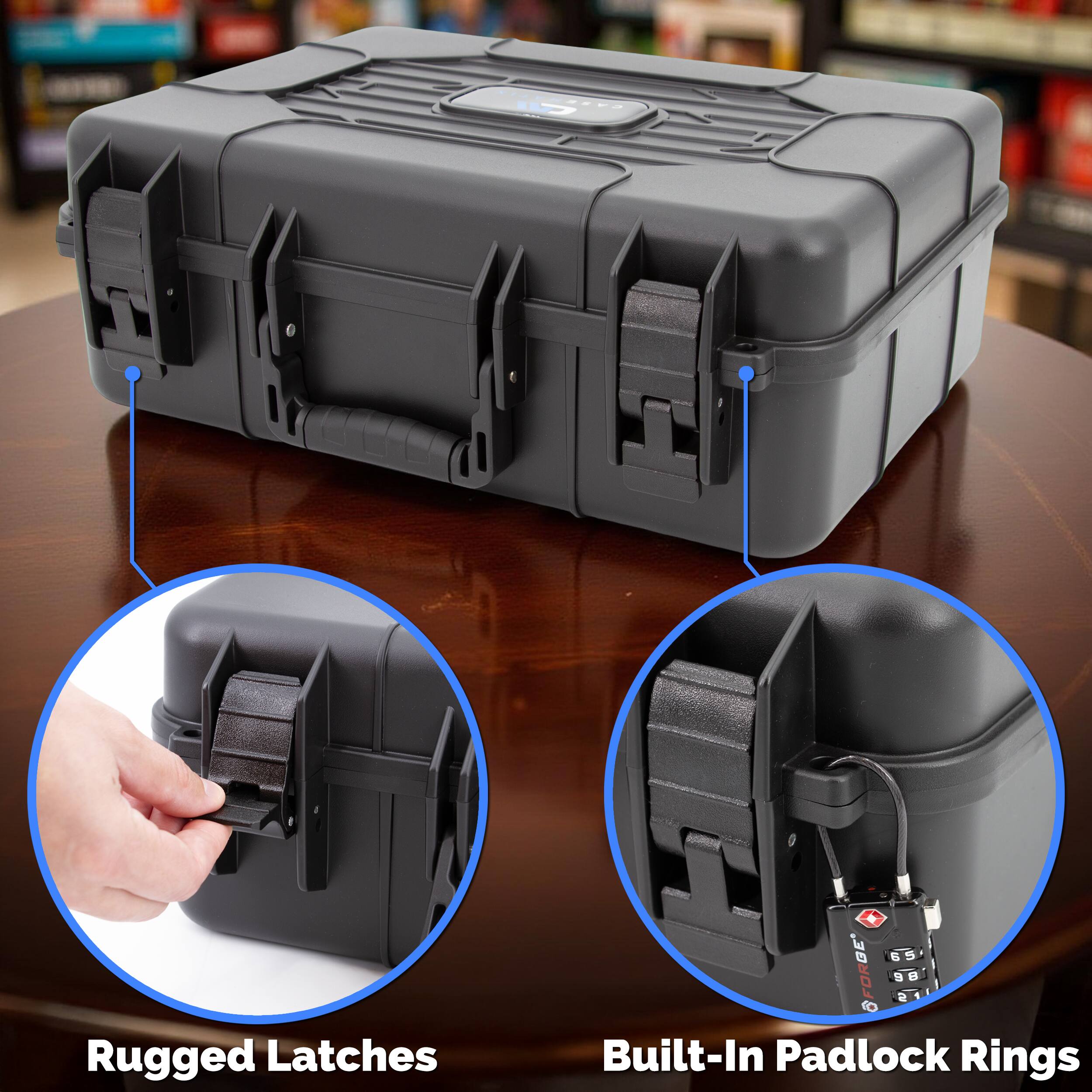 Rugged Latches  
Built-In Padlock Rings