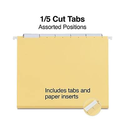 1/5 Cut Tabs  
Assorted Positions  

Includes tabs and paper inserts