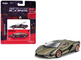 Lamborghini Sian FKP 37 "Speed Icons" Series 1/64 Diecast Model Car by Maisto - Green Metallic