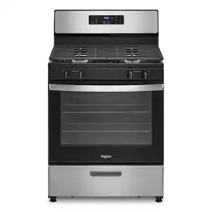 Whirlpool - 5.1 Cu. Ft. Freestanding Gas Range with Broiler Drawer - Stainless Steel