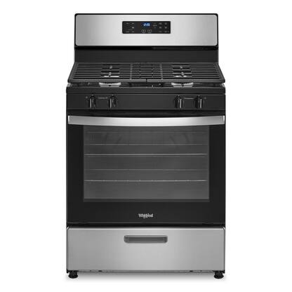 Whirlpool - 5.1 Cu. Ft. Freestanding Gas Range with Broiler Drawer - Stainless Steel