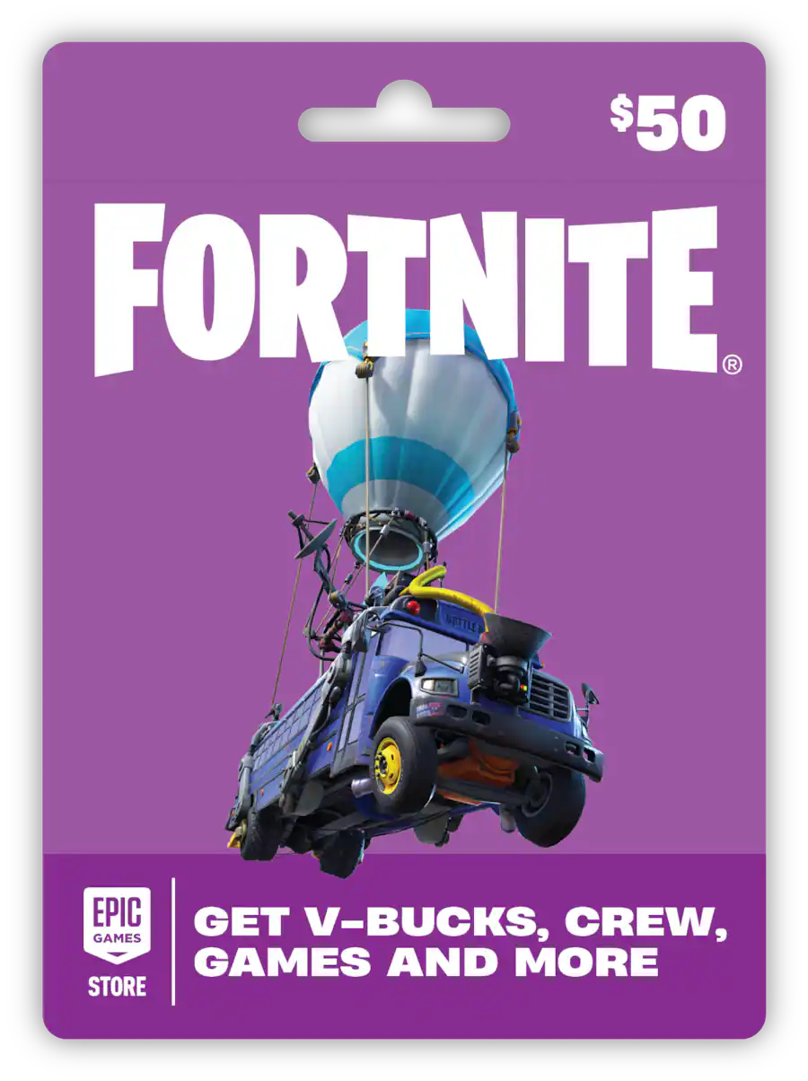 $50 Gift Card Powered by the Epic Games Store Fortnite Bal Card 50 ...