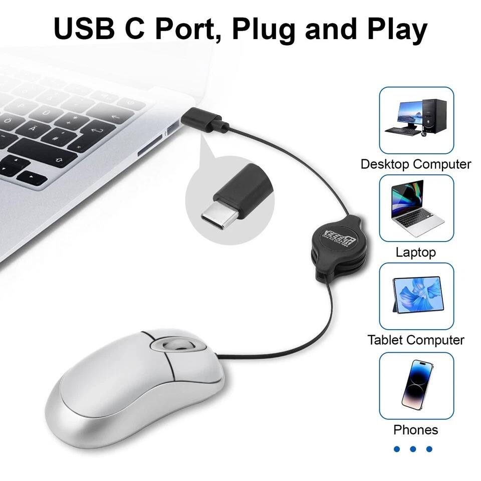 USB C Port, Plug and Play

- Desktop Computer
- Laptop
- Tablet Computer
- Phones