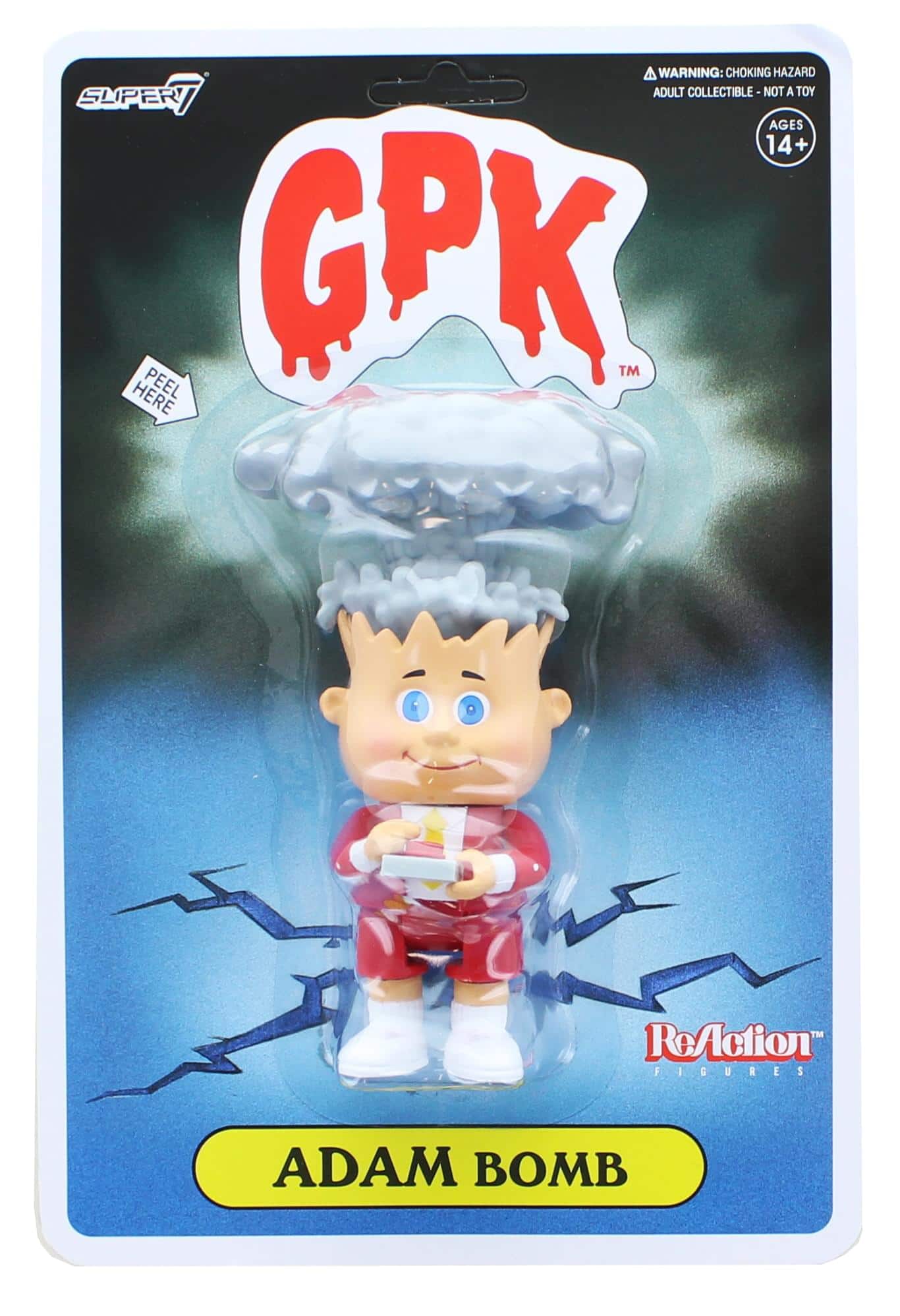 Super7 - Garbage Pail Kids ReAction Figure | Adam Bomb | Exclusive Version - Red