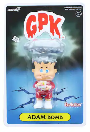 4 WARNING: CHOKING HAZARD ADULT COLLECTIBLE- NOT A TOY AGES 14+ PEEL GPK TM HERE ReAction FIGURES ADAM BOMB