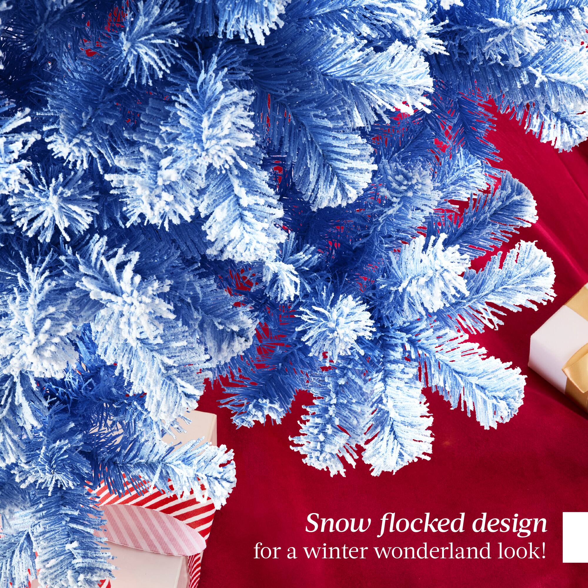 Snow flocked design for a winter wonderland look!