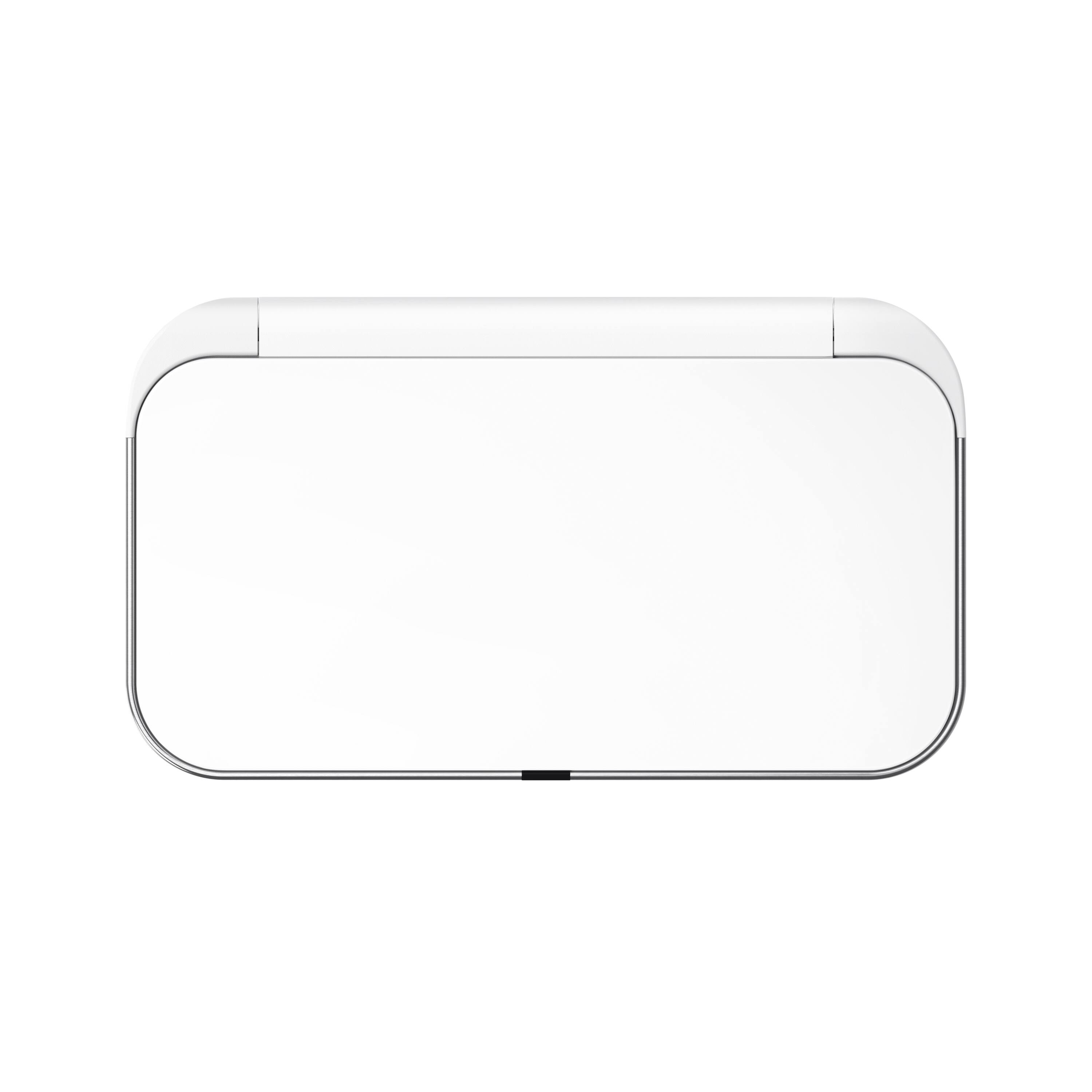 Alt View 2. simplehuman - 58L sensor recycler with voice and motion control, white steel - White.