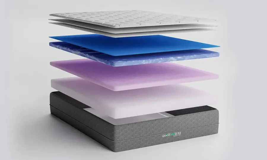 Alt View 18. Ghostbed - Luxe 13" Profile MF Mattress-King - White.