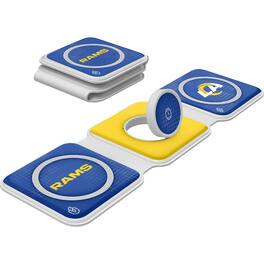 Keyscaper - Los Angeles Rams 3-in-1 Foldable Charger - White