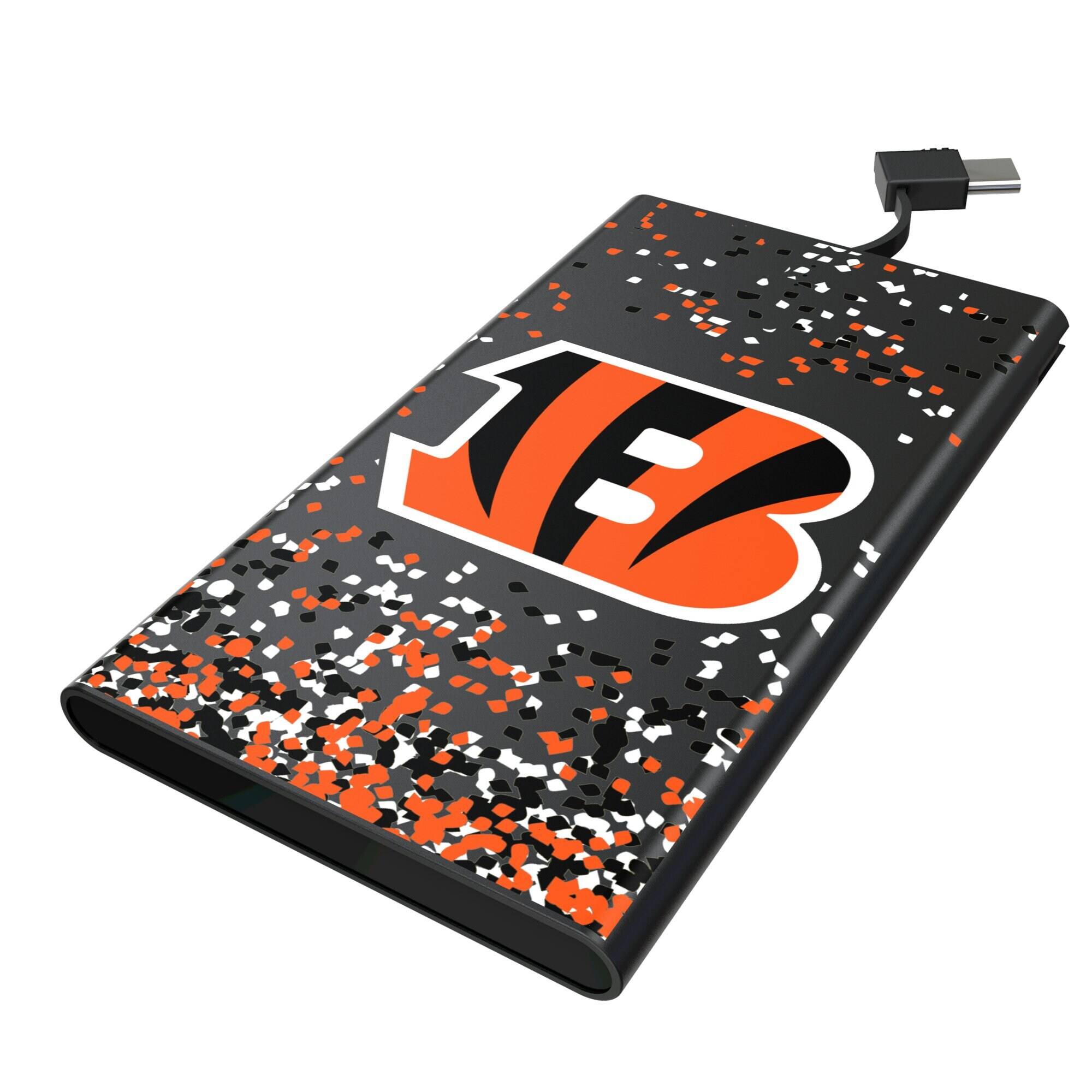 Keyscaper - Cincinnati Bengals 5000mAh Flat Powerbank - Black