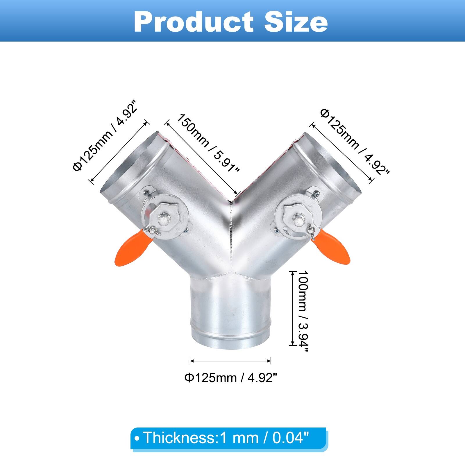 Product Size:  
- 150mm / 5.91"  
- 125mm / 4.92"  
- 100mm / 3.94"  

Thickness: 1 mm / 0.04"