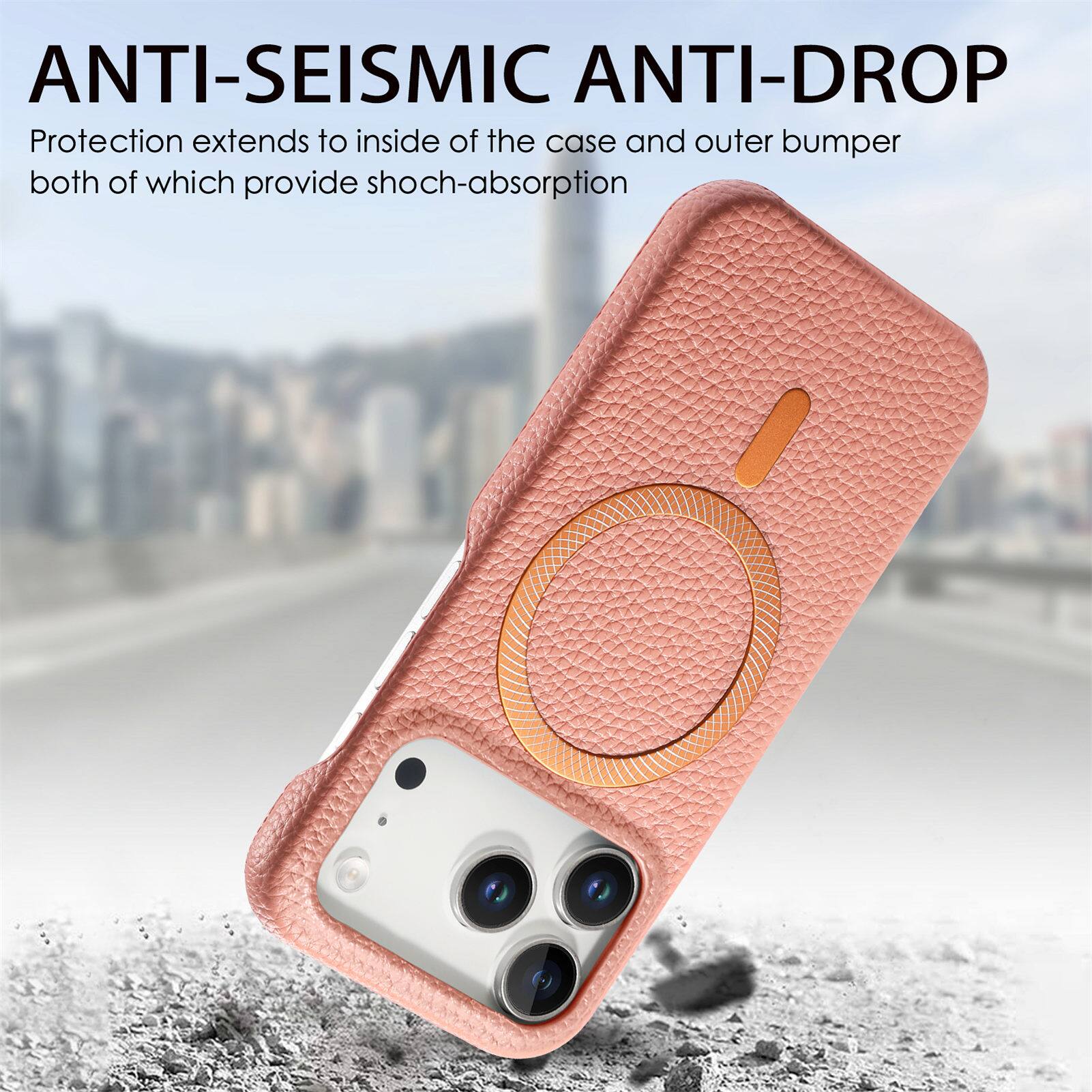 ANTI-SEISMIC ANTI-DROP  
Protection extends to inside of the case and outer bumper both of which provide shock-absorption
