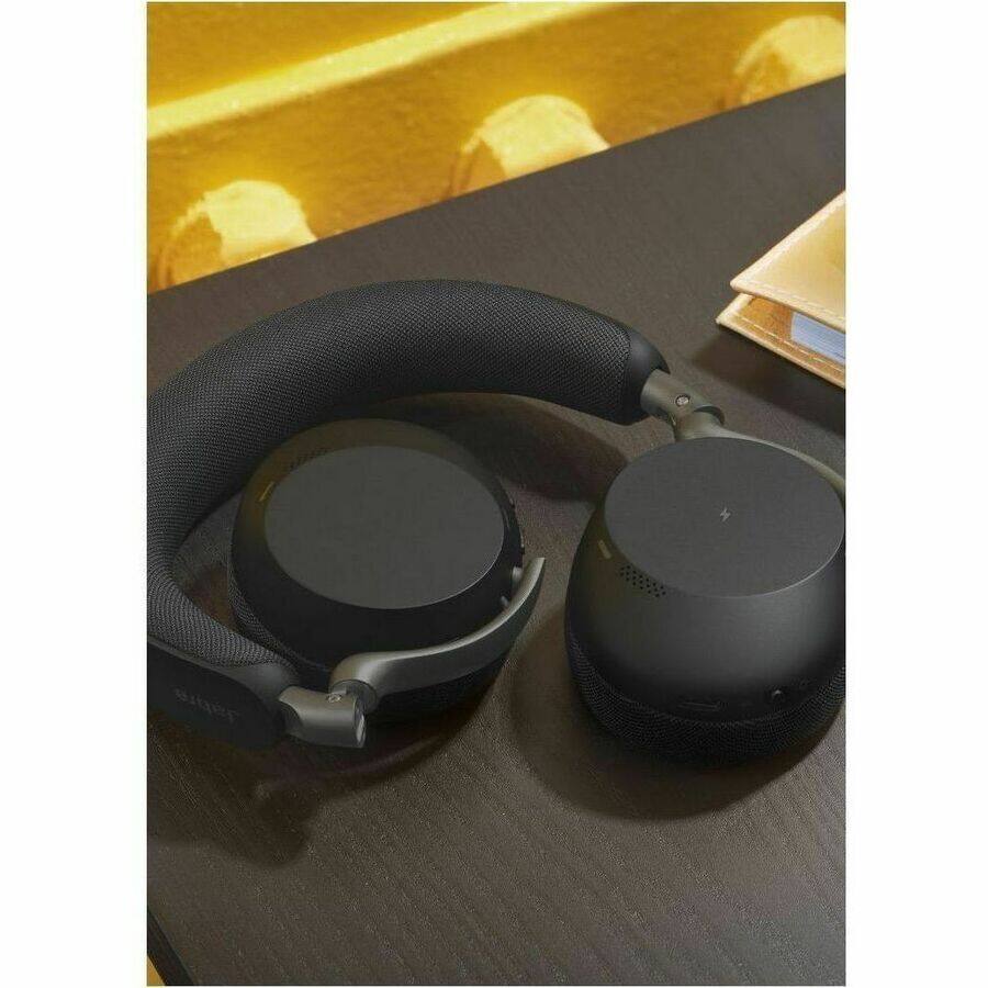 Alt View 6. Jabra - Jabra Evolve3 75 Headset - Microsoft Teams Certification - Stereo - Wireless - Bluetooth - 98.4 ft - 35 Ohm - 20 Hz to - Black.