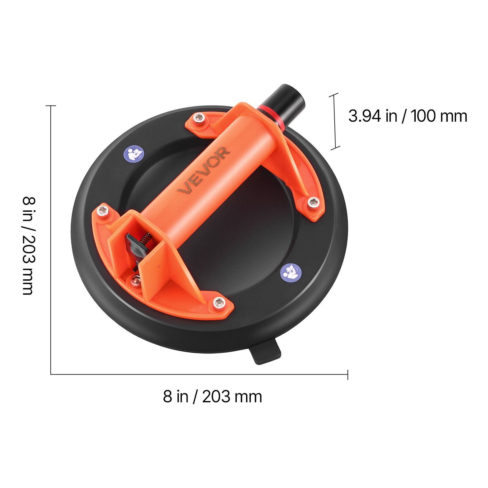 8 in / 203 mm  
3.94 in / 100 mm
