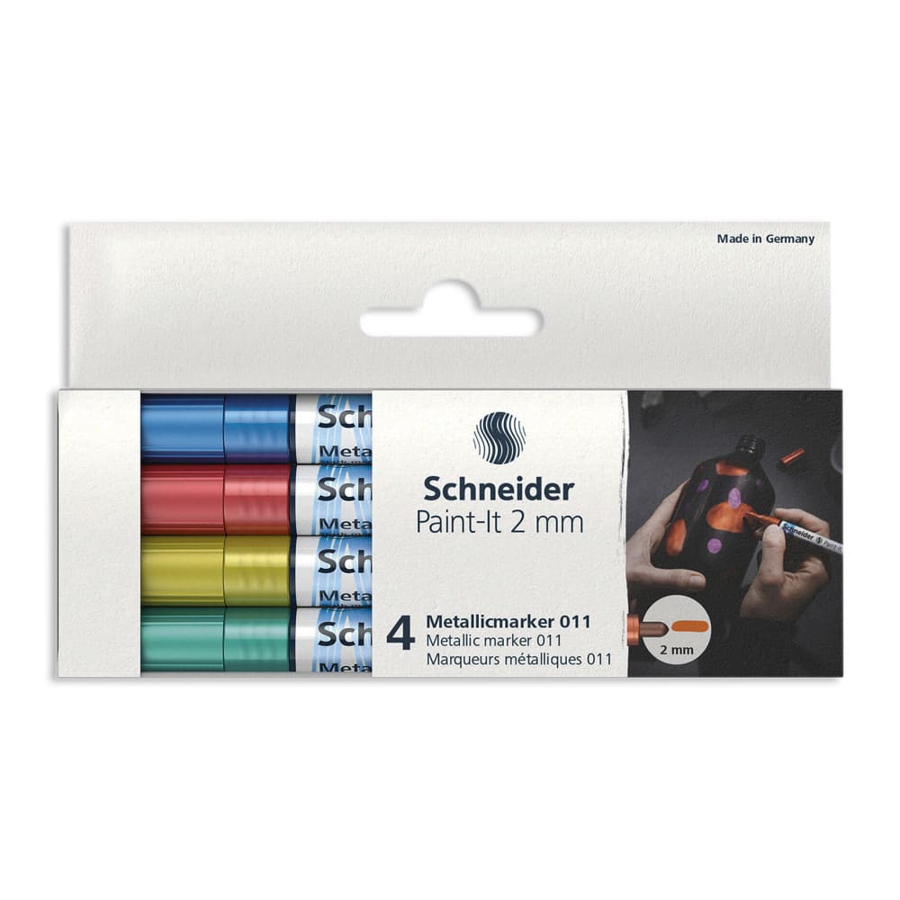 Schneider - Paint It 011 Metallic Markers 2 mm Tip Wallet 4 Assorted Ink Colors (Set 2) price history on PriceWatchPro