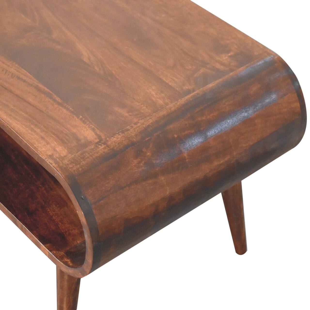 Alt View 3. Artisan Furniture - Open California Walnut Coffee Table - chestnut.