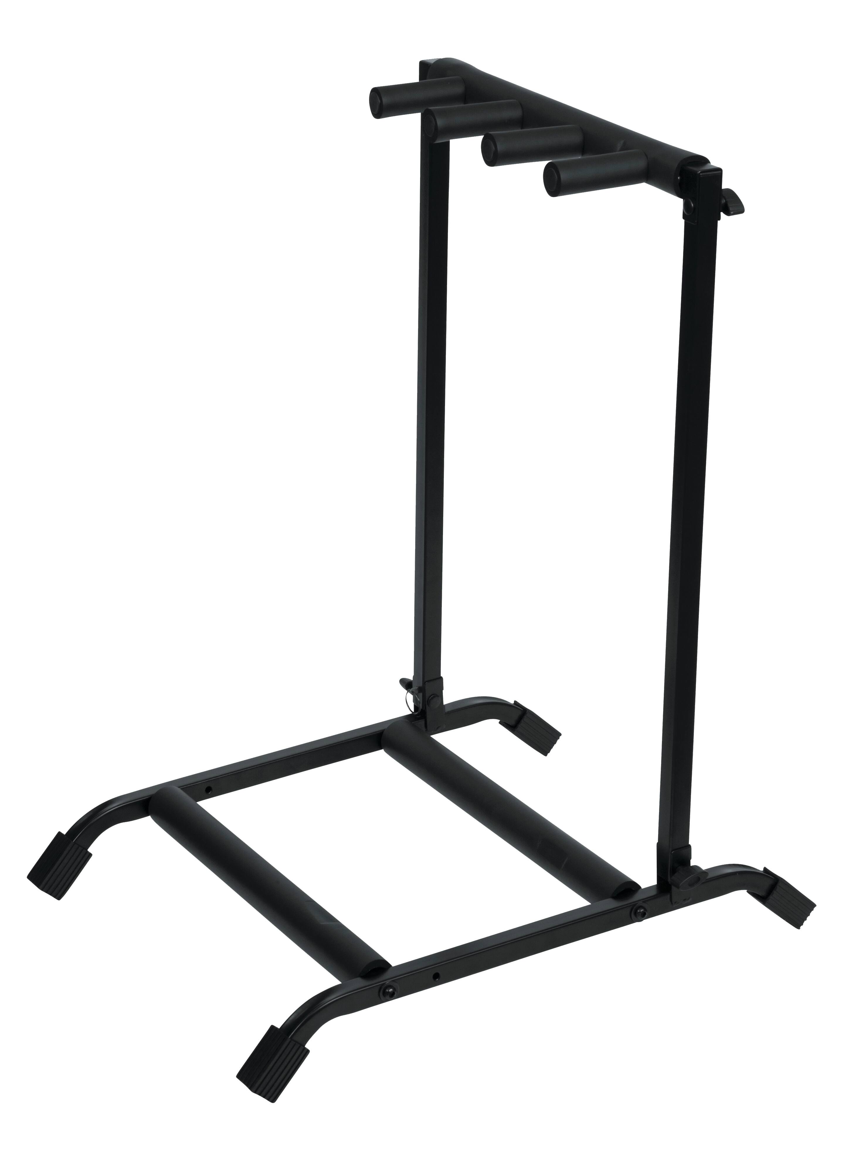 Front. Gator - Rok-It Collapsible, Folding Guitar Rack Designed to Hold 3x Electric or Acoustic Guitars, with Foam Padded Support.