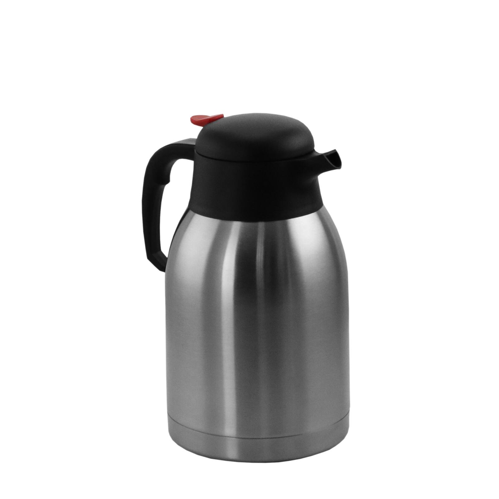 Alt View 1. MegaChef - MegaChef 2.11 Quart Stainless Steel Thermal Beverage Carafe for Coffee and Tea - Silver and Black.
